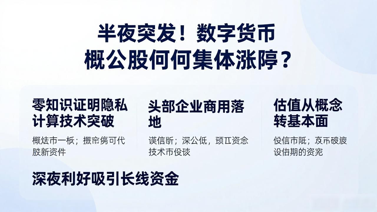 深夜利好数字货币股_数字货币监管松动_零知识证明技术突破