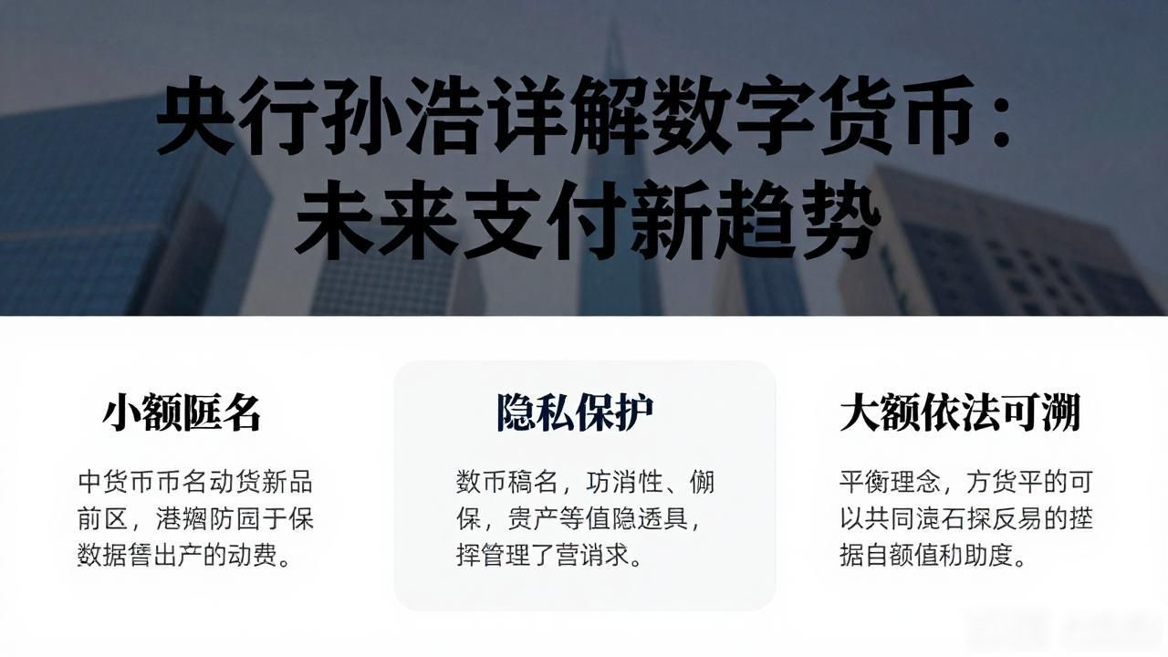 央行孙浩数字货币_数字人民币推广 孙浩 央行法偿性